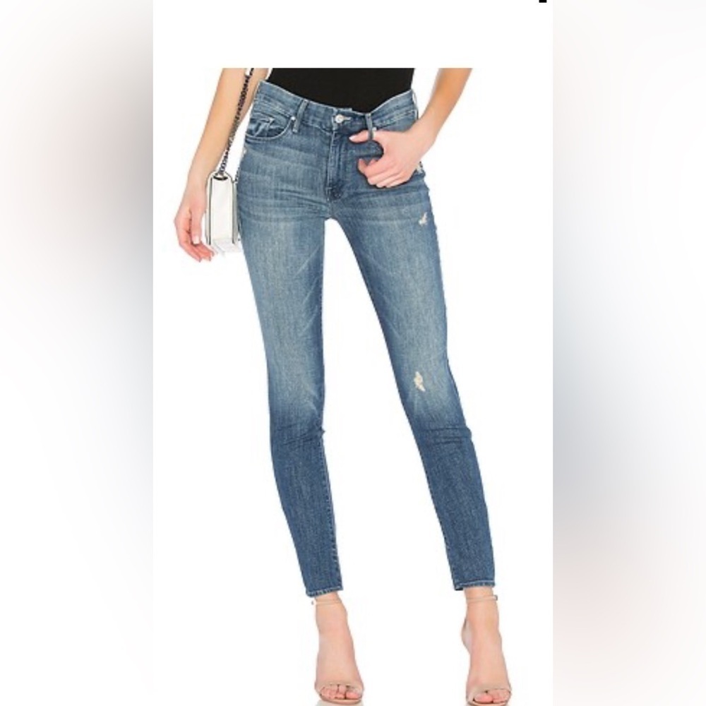 Mother The Looker Jean In The Color Homebound Distressed Slight Whiskering